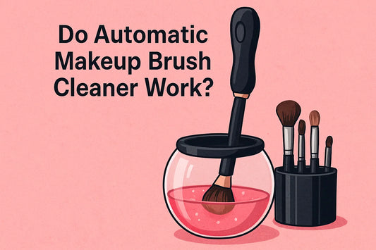 Automatic makeup cleaner brush