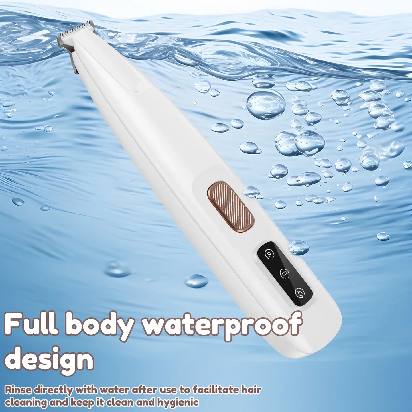 Rechargeable Pet Hair Trimmer for Dogs & Cats – Quiet Grooming Clippers for Fur & Paws with LED Light