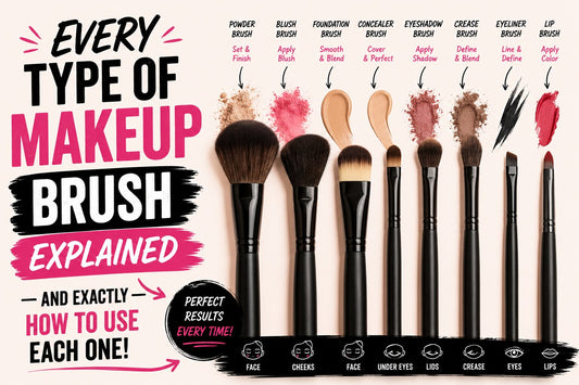 types of makeup brushes and their uses