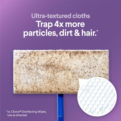 Scentiva Disinfecting Wet Mop Pad, Disposable Mop Heads, Multi-Surface Floor Wipes, Lavender and Jasmine, 2 Packs, 24 Wet Refills per Pack (Package May Vary)