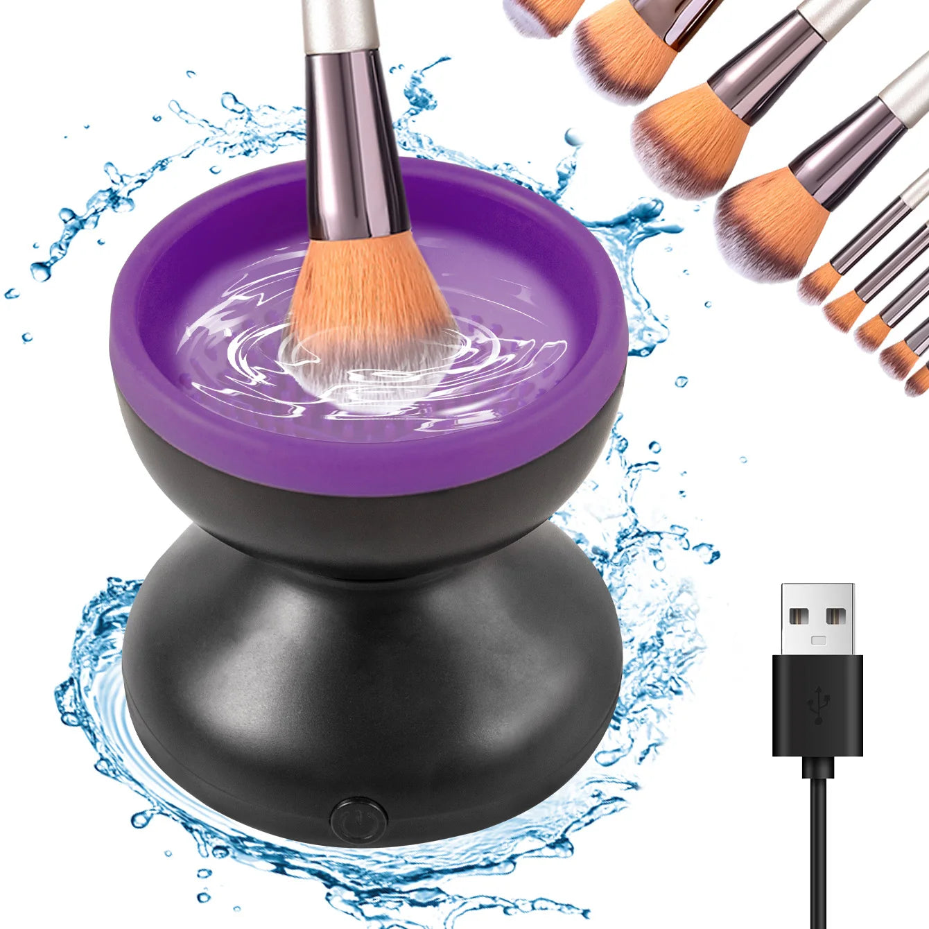 Makeup Brush Cleaner Machine Electric Silicone Cosmetic Brush Cleaner Tool Deep Cleaning Box Makeup Brushes Cleaning Artifact