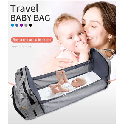 Ultimate Mommy Backpack with Portable Crib