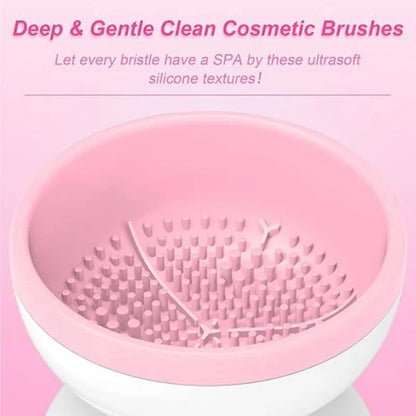Makeup Brush Cleaner Machine Electric Silicone Cosmetic Brush Cleaner Tool Deep Cleaning Box Makeup Brushes Cleaning Artifact